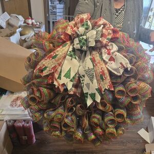 Festive Multicolor Holiday Wreath